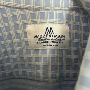 Mizzen+Main Light Blue Grid Men's Shirt